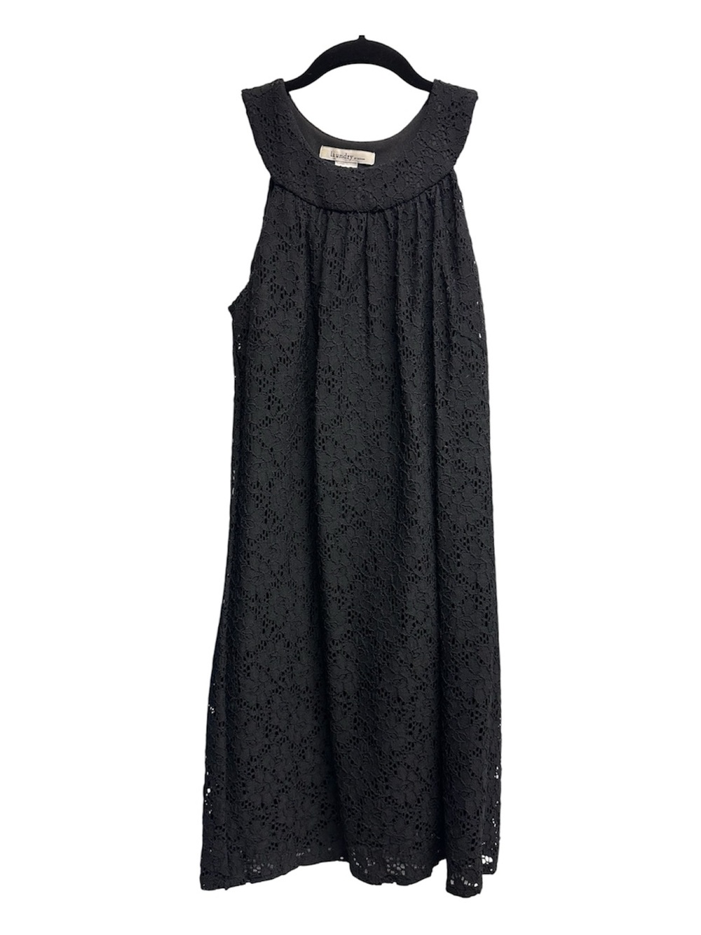 Laundry by Design Black Lace Halter-Style Dress